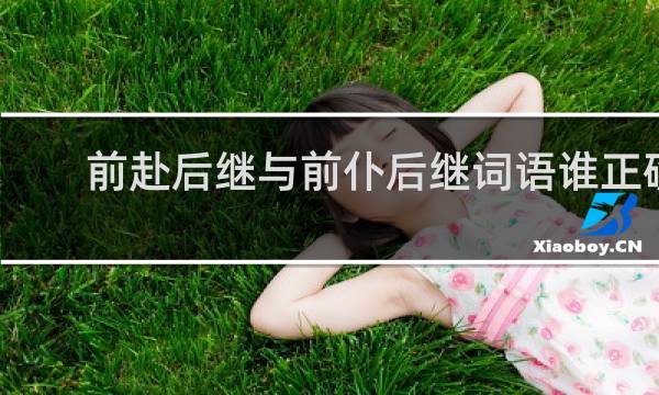前赴后继与前仆后继词语谁正确