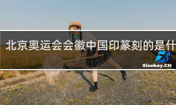 北京奥运会会徽中国印篆刻的是什么文