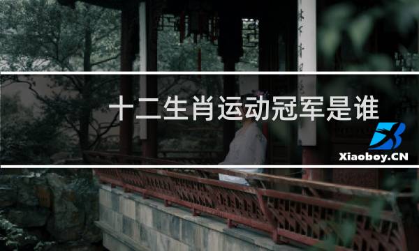 十二生肖运动冠军是谁