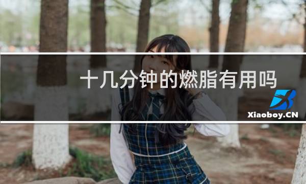 十几分钟的燃脂有用吗
