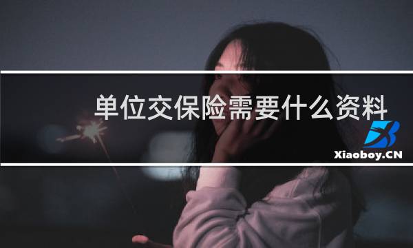 单位交保险需要什么资料
