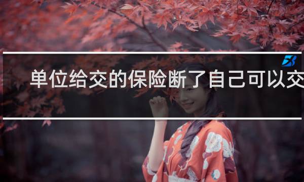 单位给交的保险断了自己可以交吗