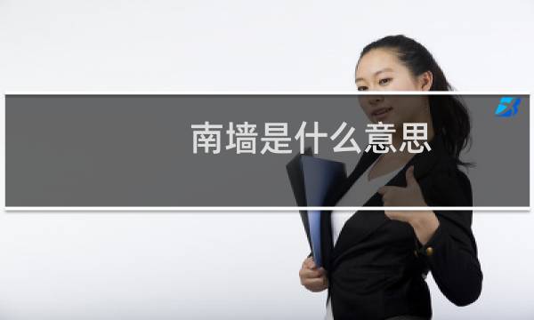 南墙是什么意思?（南墙网络词是什么意思）图片