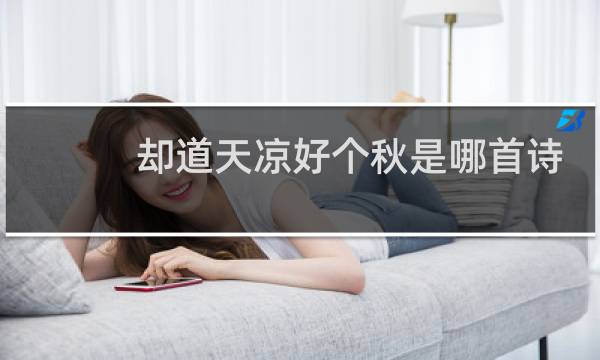 却道天凉好个秋是哪首诗