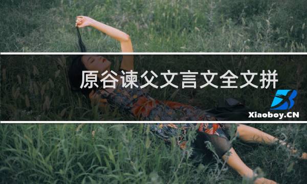 原谷谏父文言文全文拼音版本（原谷谏父文言文及翻译）图片