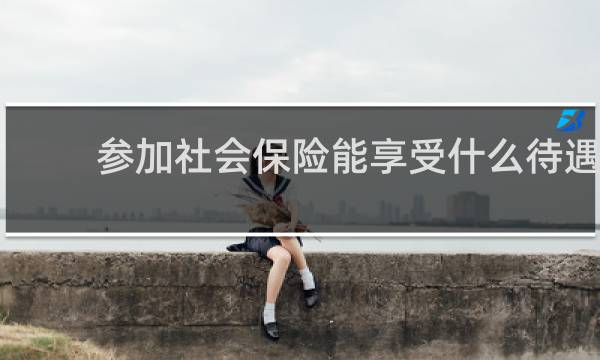 参加社会保险能享受什么待遇