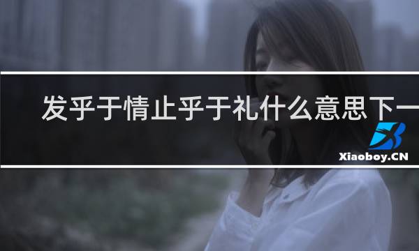 发乎于情止乎于礼什么意思下一句
