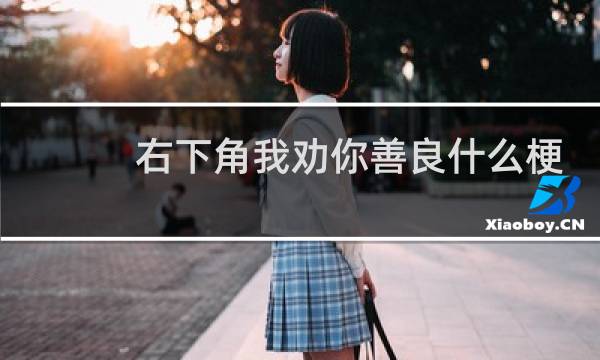 右下角我劝你善良什么梗