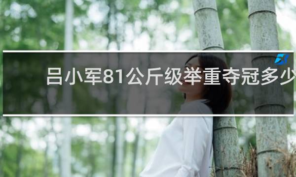 吕小军81公斤级举重夺冠多少公斤
