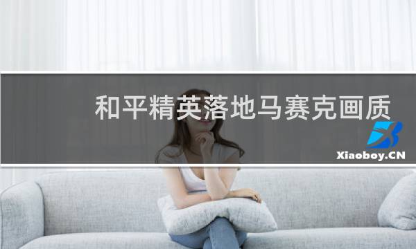和平精英落地马赛克画质怎么办?图片