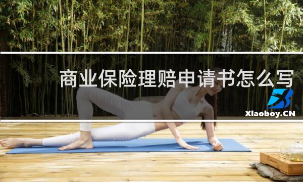 商业保险理赔申请书怎么写
