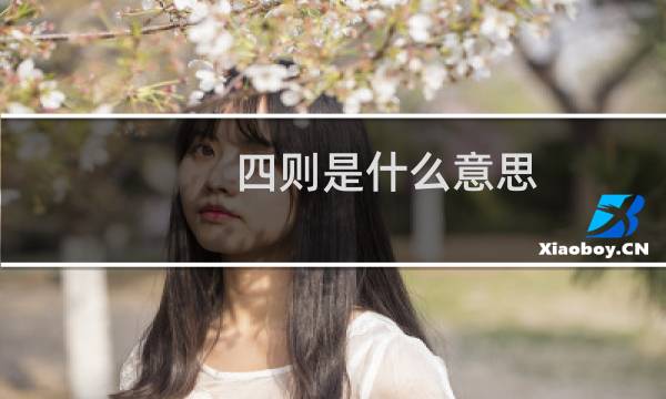 四则是什么意思(size是什么意思)