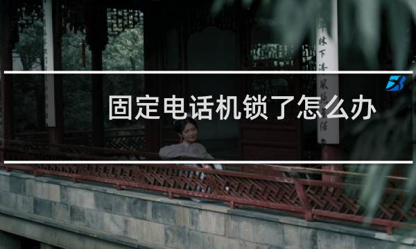 固定电话机锁了怎么办