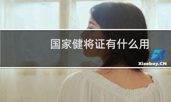 国家健将证有什么用