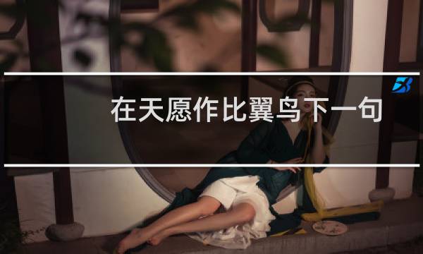 在天愿作比翼鸟下一句是什么（在天愿作比翼鸟）