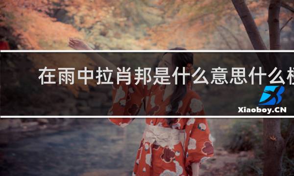 在雨中拉肖邦是什么意思什么梗