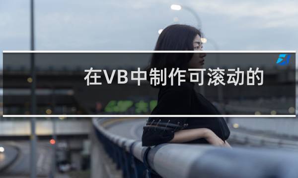 在VB中制作可滚动的图像显示