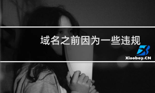 域名之前因为一些违规内容被拉黑,现已整改