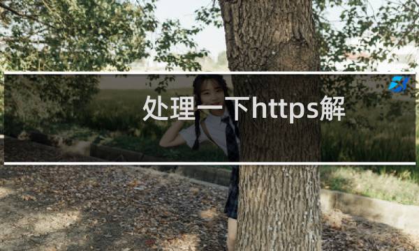 处理一下https解析的问题