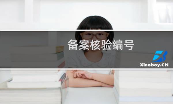 备案核验编号:信息如何修改