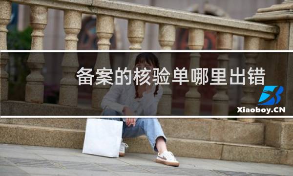 备案的核验单哪里出错了 ??