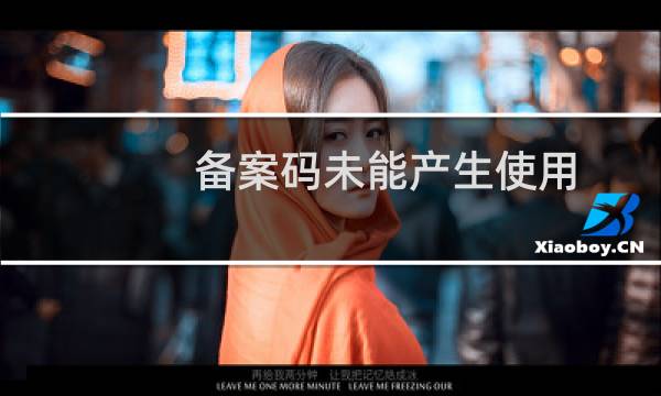 备案码未能产生使用,失效