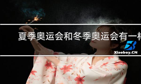 夏季奥运会和冬季奥运会有一样的项目吗