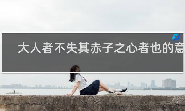 大人者不失其赤子之心者也的意思