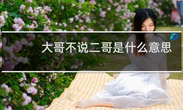 大哥不说二哥是什么意思（大哥不说二哥的歇后语、谚语、成语）什么梗