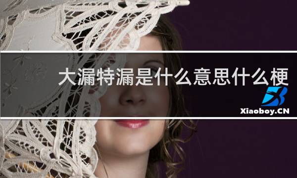 大漏特漏是什么意思什么梗