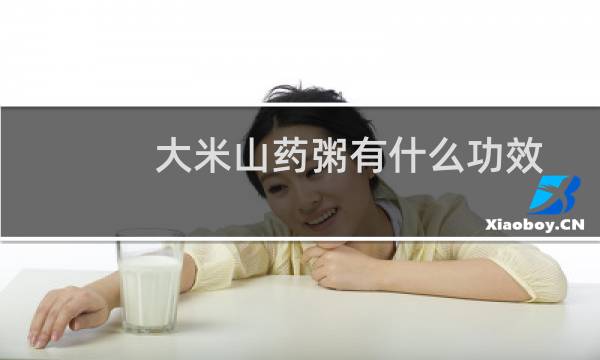 大米山药粥有什么功效