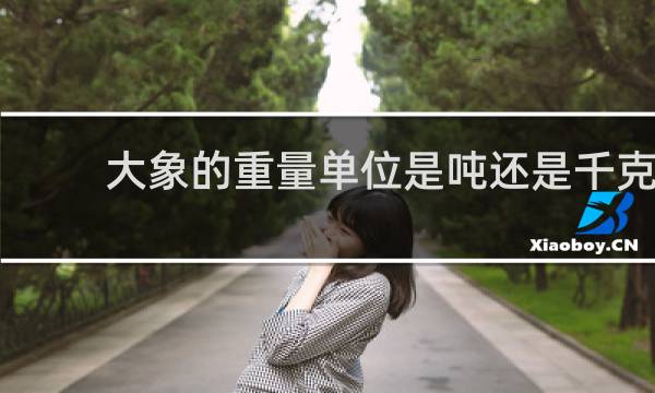 大象的重量单位是吨还是千克