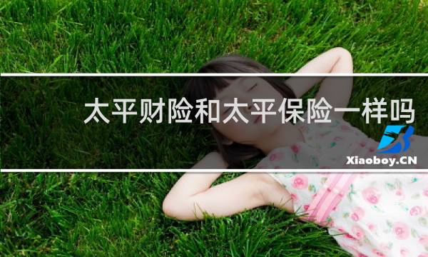 太平财险和太平保险一样吗