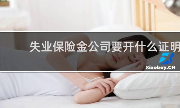 失业保险金公司要开什么证明图片