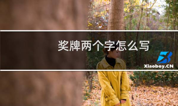 奖牌两个字怎么写