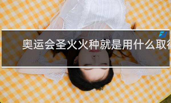 奥运会圣火火种就是用什么取得的