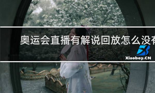 奥运会直播有解说回放怎么没有解说