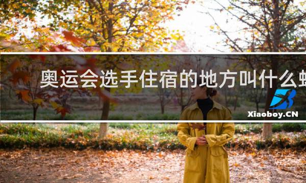 奥运会选手住宿的地方叫什么蚂蚁庄园