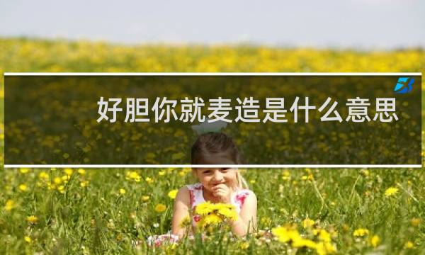 好胆你就麦造是什么意思，周杰伦好胆你就麦造是啥梗什么梗