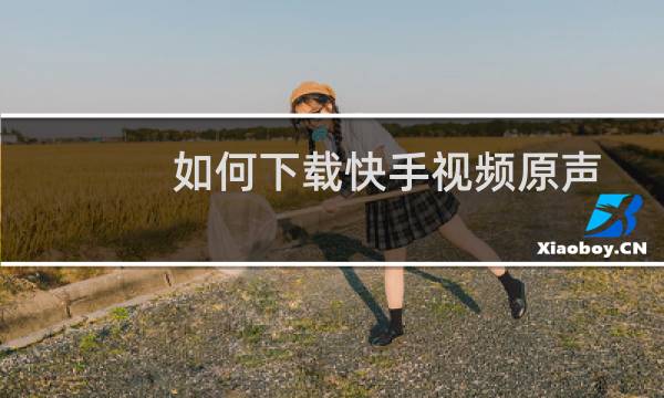 如何下载快手视频原声（如何下载快手视频到手机）