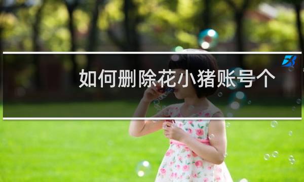如何删除花小猪账号个人信息