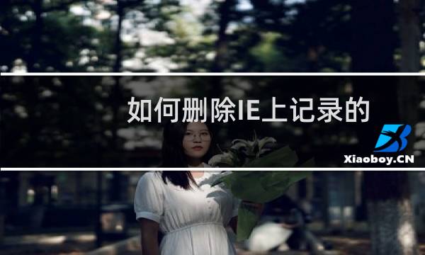 如何删除IE上记录的帐号及密码