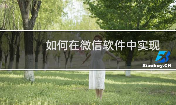 如何在微信软件中实现退款功能？