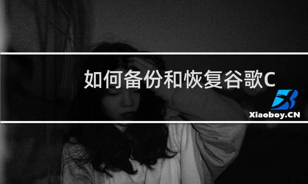 如何备份和恢复谷歌Chrome浏览器的全部设置