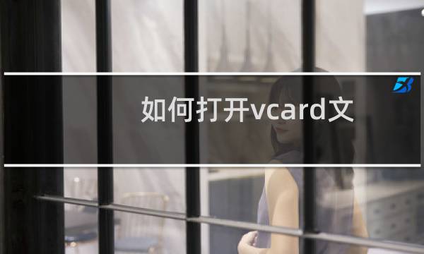 如何打开vcard文件