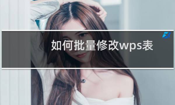 如何批量修改wps表格的行列
