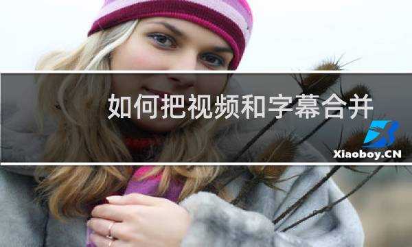 如何把视频和字幕合并