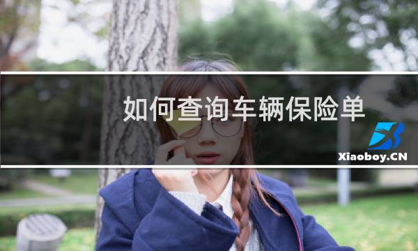 如何查询车辆保险单图片