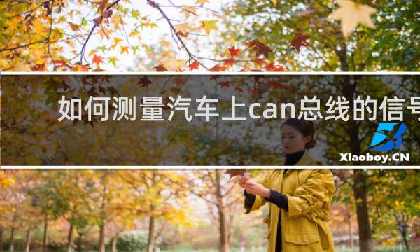 如何测量汽车上can总线的信号