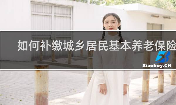 如何补缴城乡居民基本养老保险费